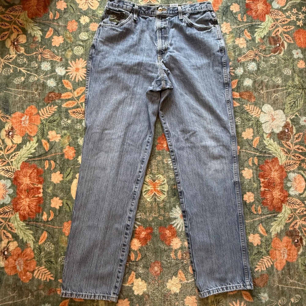 Cinch Green Label Mens Relaxed Fit Straight Leg Denim Jeans Blue 36x34